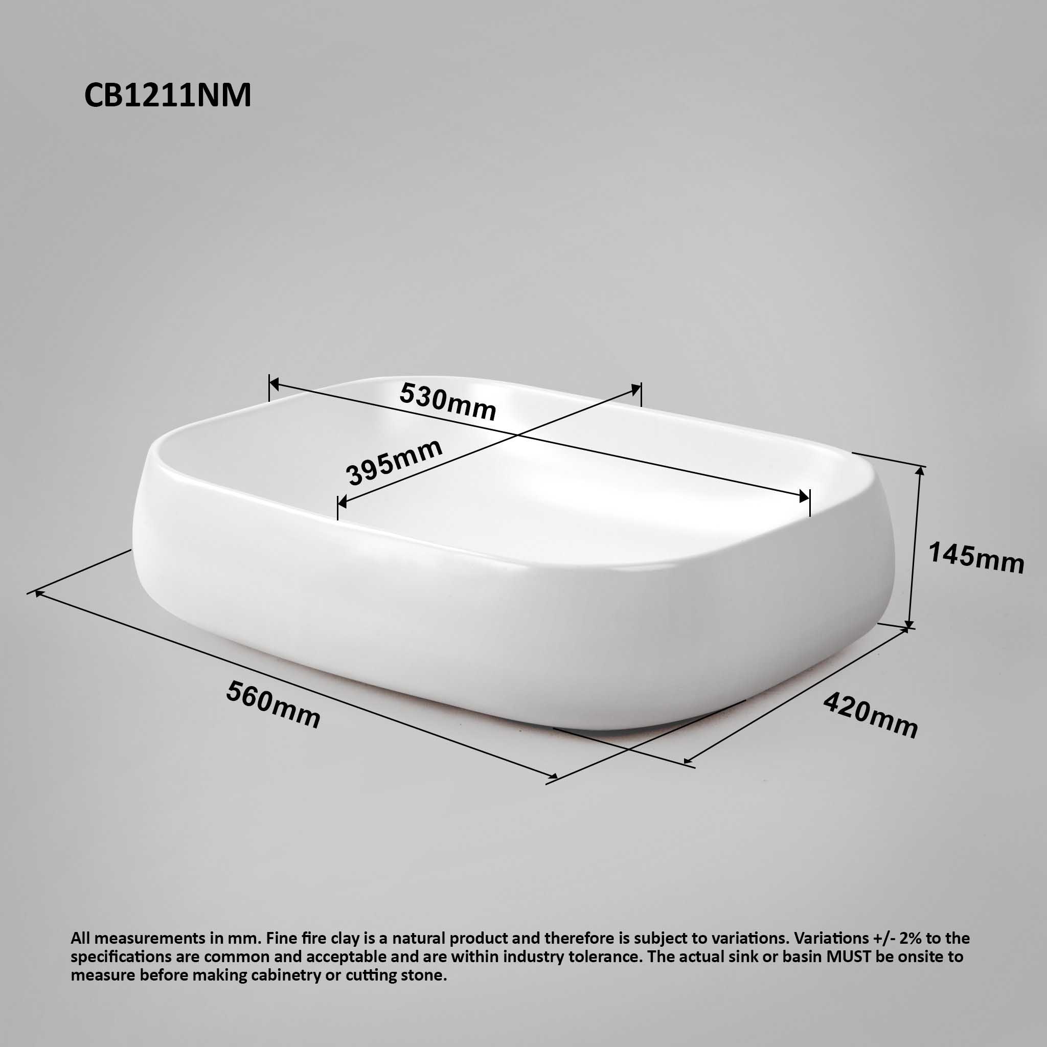 BIANCA 56 Above Counter Basin Matt White Basins Arova Kitchens & Bathrooms 