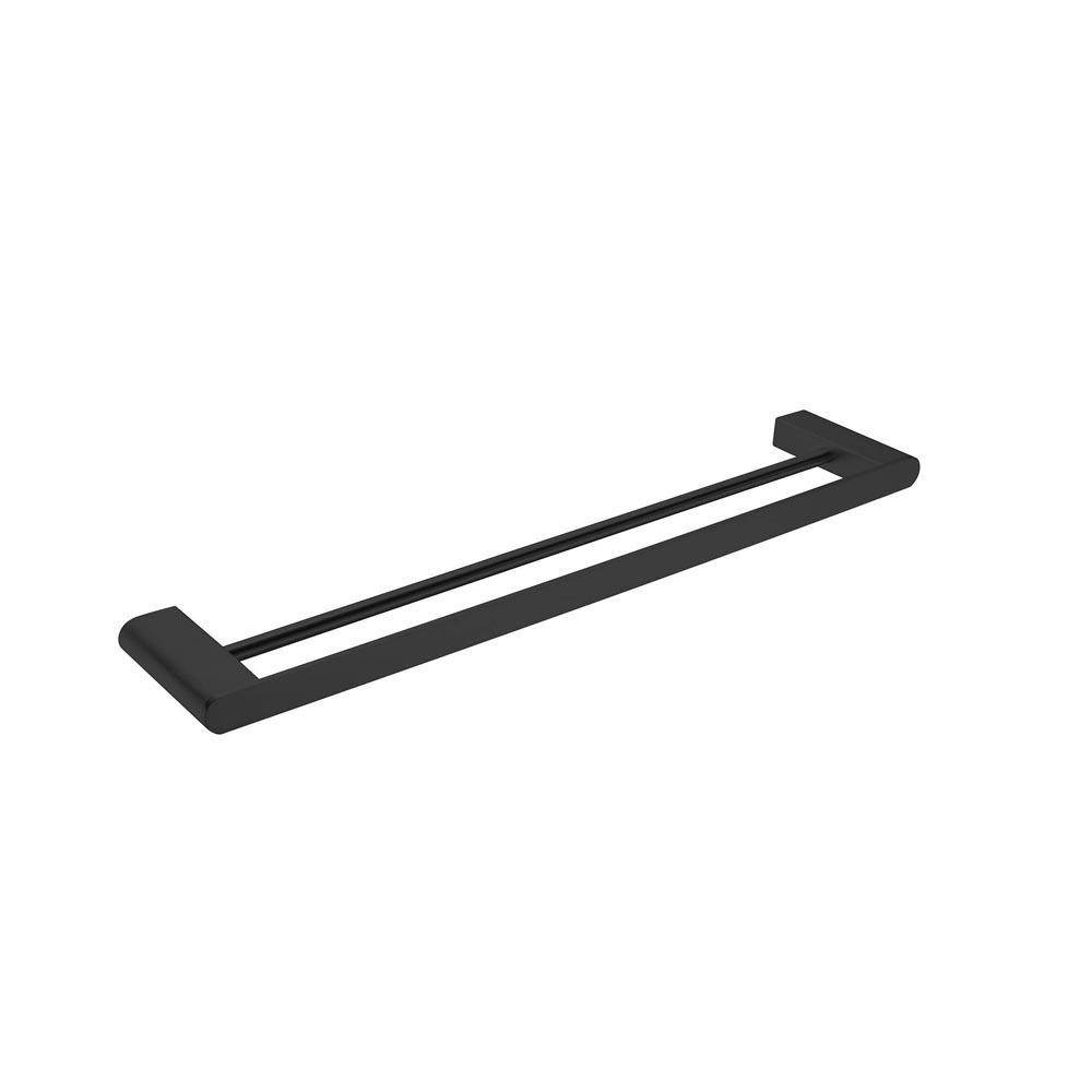 Bianca Double Towel Rail Matte Black 600MM 9024D-MB Accessories Nero 