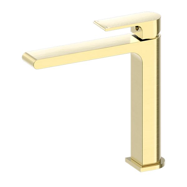 Bianca Mid Tall Basin Mixer Brushed Gold YSW3215-01D-BG Tapware Nero 