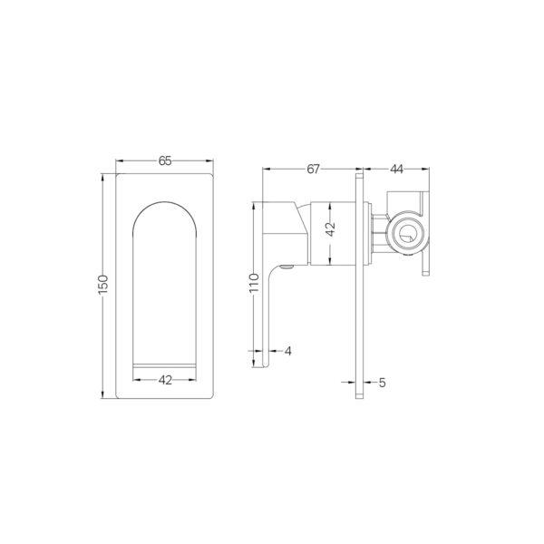 Bianca Shower Mixer Brushed Gold YSW3215-09-BG Tapware Nero 