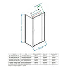 BLACK Semi Frameless Shower Screen - Front and Return - Custom Multiple Sizes Showers Bella Vista 