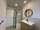 BLACK Semi Frameless Shower Screen - Front and Return - Custom Multiple Sizes Showers Bella Vista 