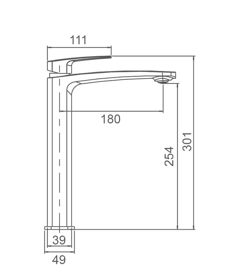 BRAVO-II High Basin Mixer in Brushed Nickel Tapware ECT 