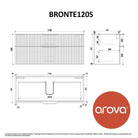 Bronte 120cm Wall Hung Bathroom Vanity - Matte Black Vanities & Mirrors Arova 