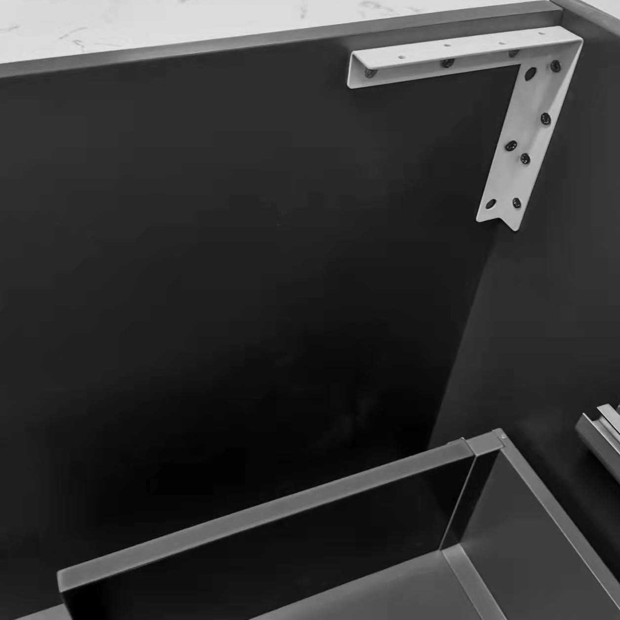 Bronte 90cm Wall Hung Bathroom Vanity - Matte Black Vanities & Mirrors Arova 