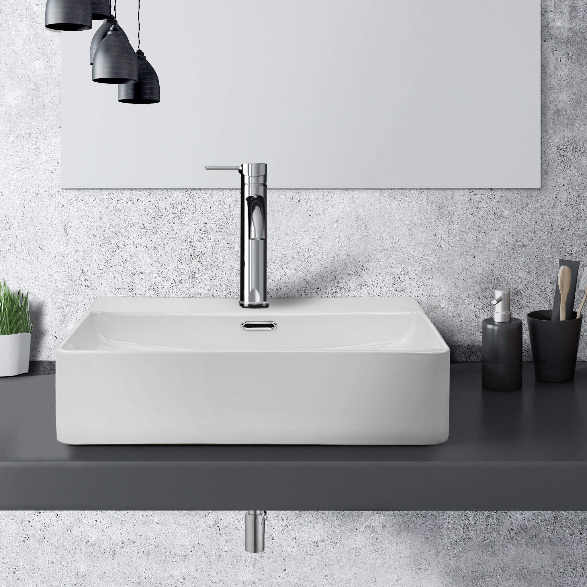 BROVA 42 Above Counter Basin 1 Tap Hole Basins Arova 