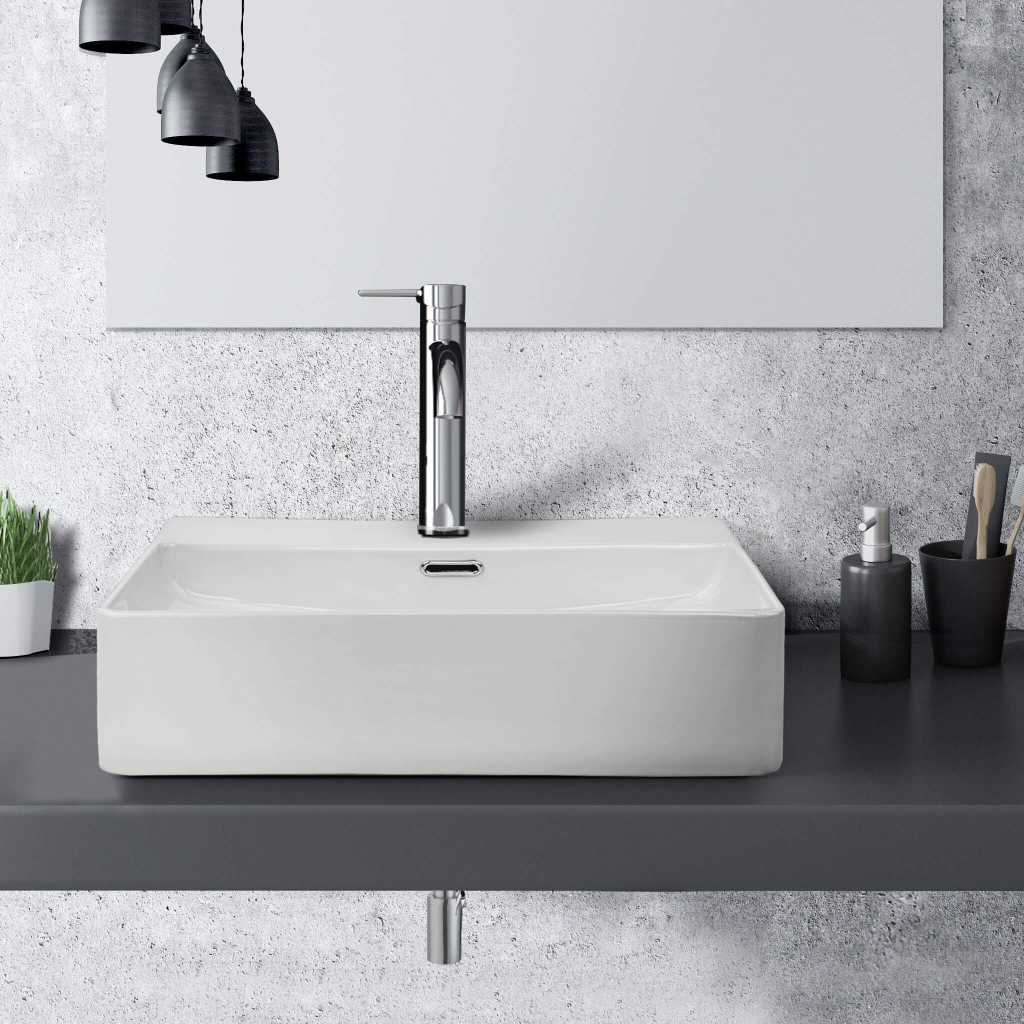 BROVA 50 Above Counter Basin 1 Tap Hole Basins Arova 