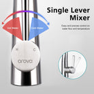 CASTRA Kitchen Pull Down Sink Mixer Tapware Arova 