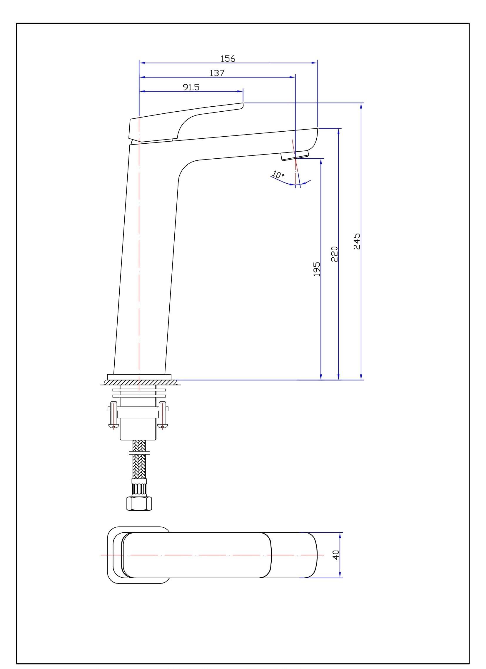 Chaser Tall Basin Mixer Chrome Tapware Bella Vista 