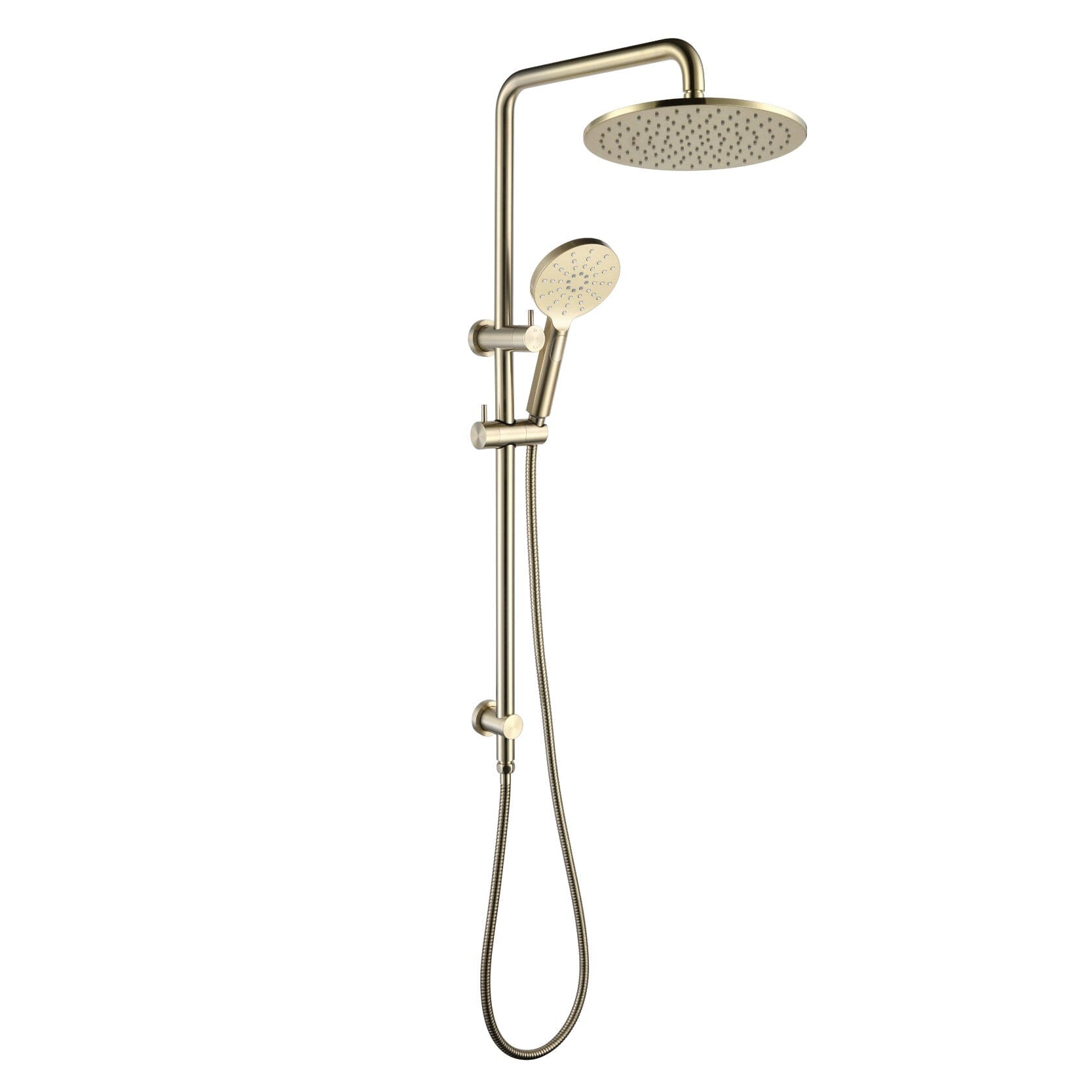 CLIO 2 in 1 multifunction dual shower station Brushed Gold Showers Arova 