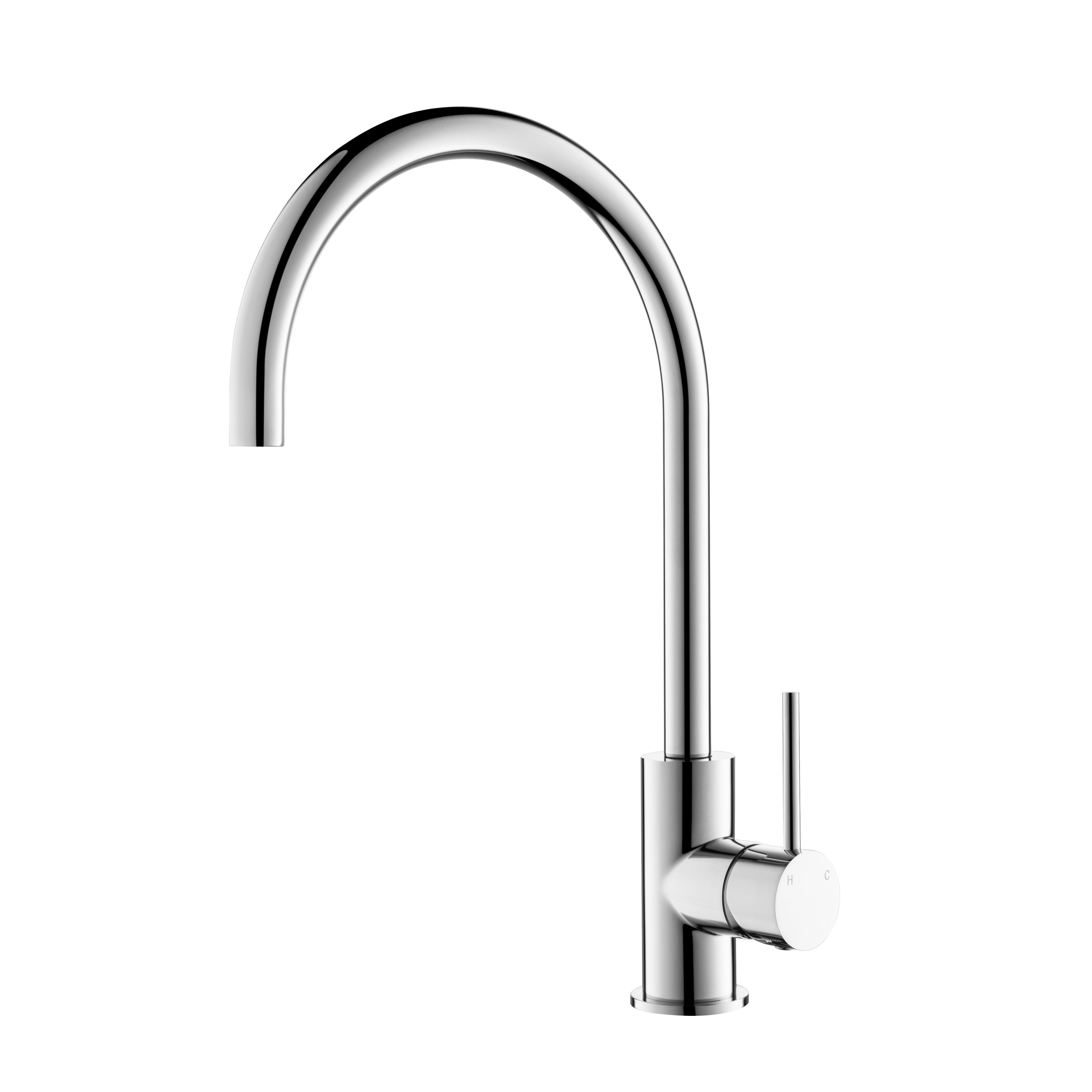 CLIO Gooseneck Kitchen Sink Mixer Tap Chrome Tapware Arova 