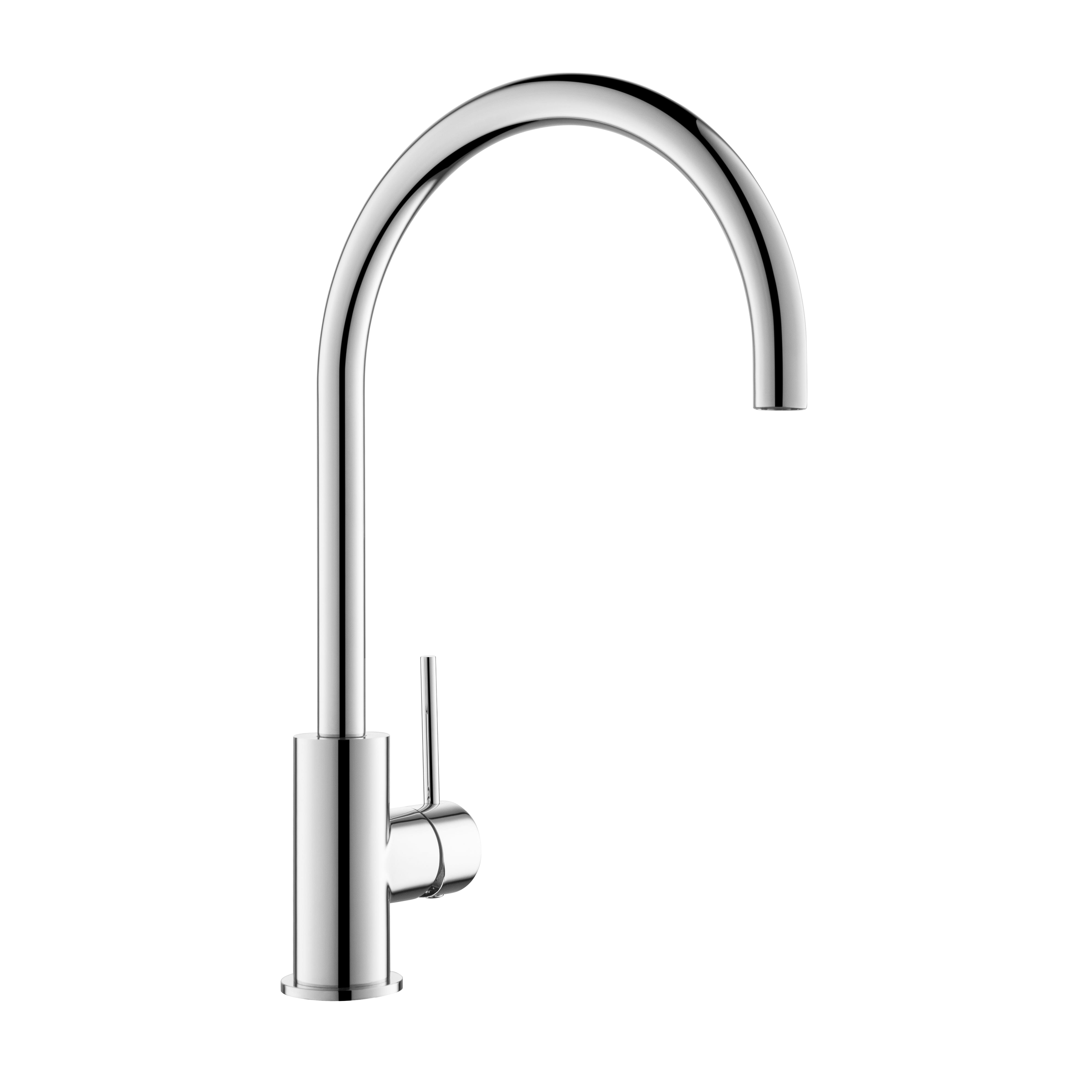 CLIO Gooseneck Kitchen Sink Mixer Tap Chrome Tapware Arova 