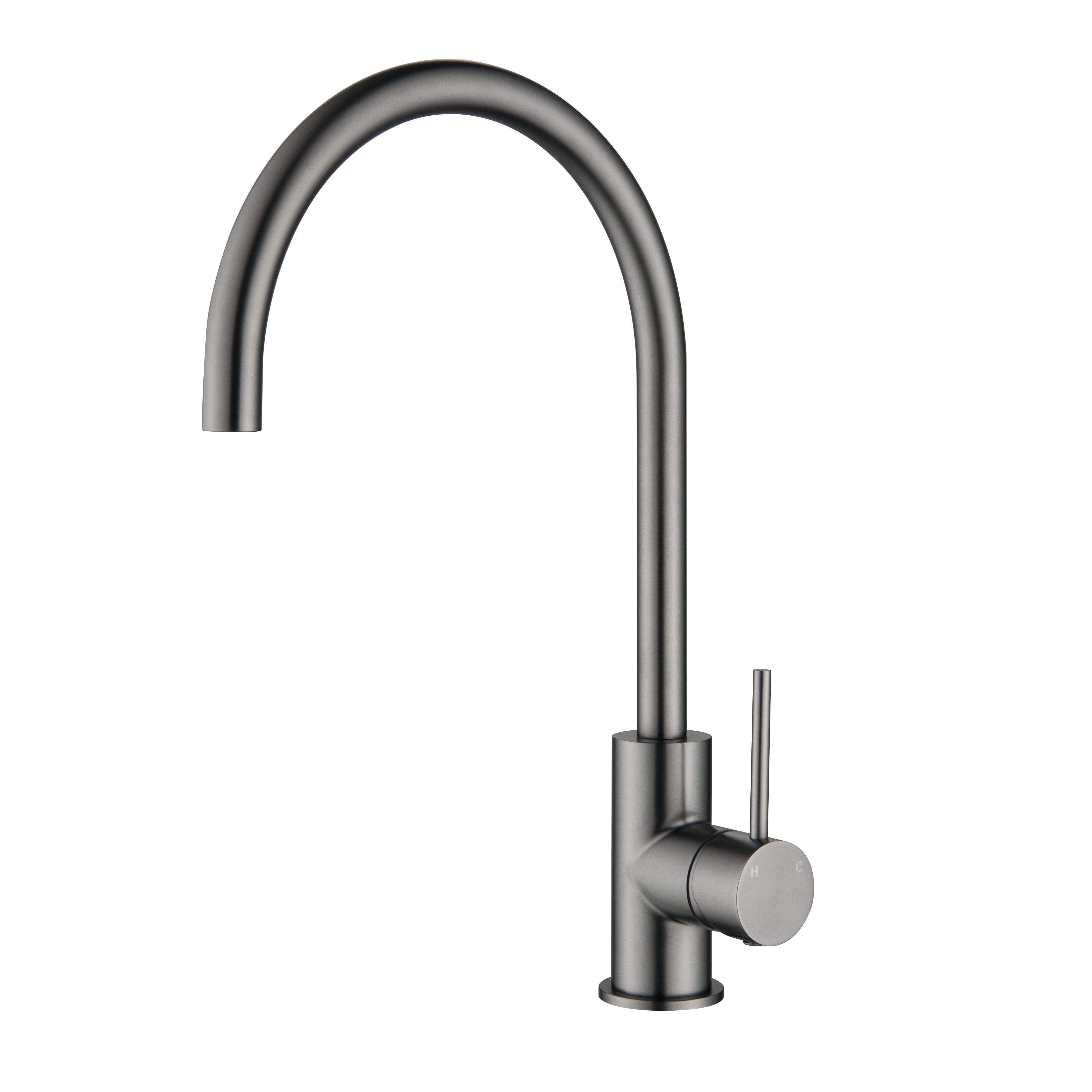 CLIO Gooseneck Kitchen Sink Mixer Tap Gunmetal Tapware Arova 