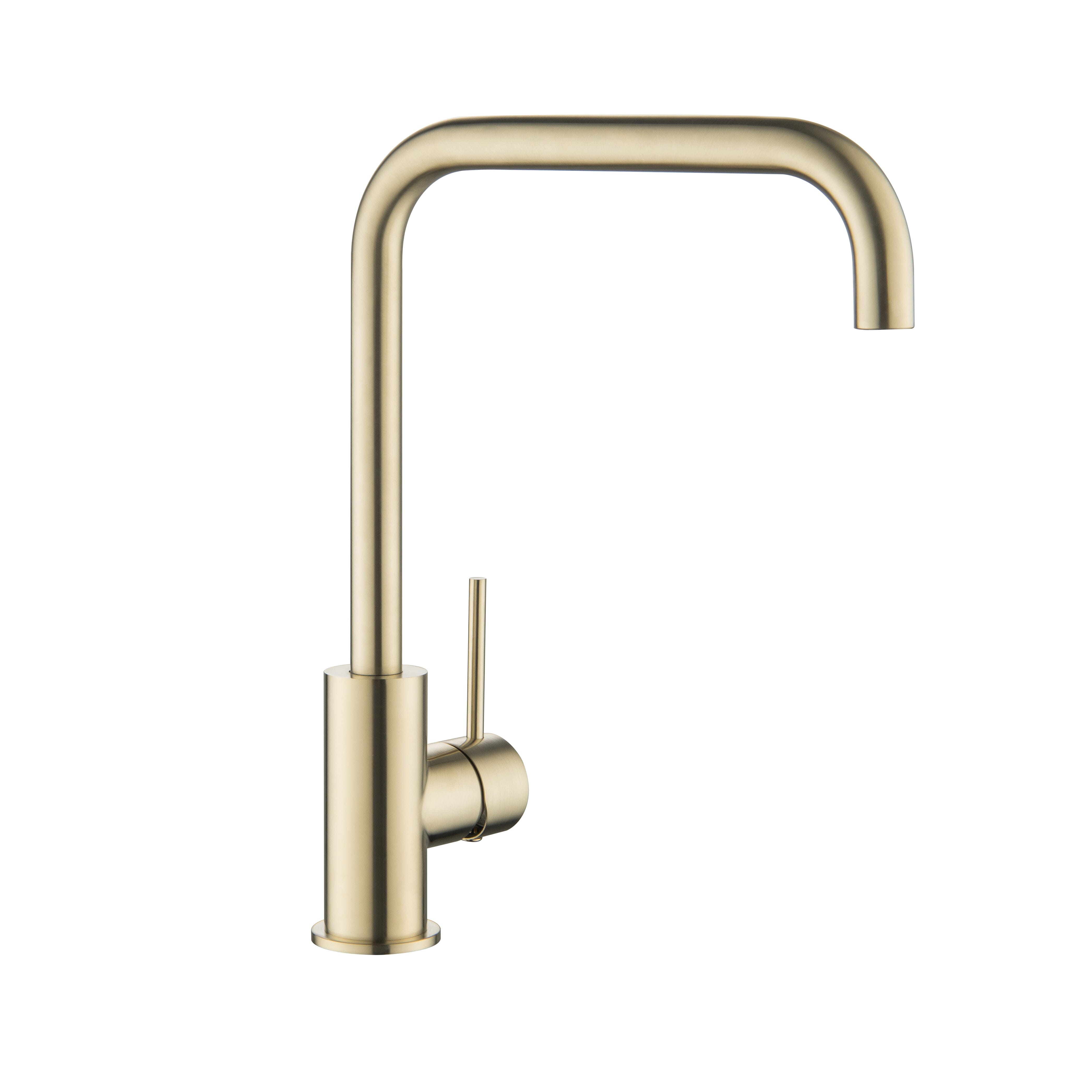 CLIO Kitchen Sink Mixer Square Tap Brushed Gold Tapware Arova 