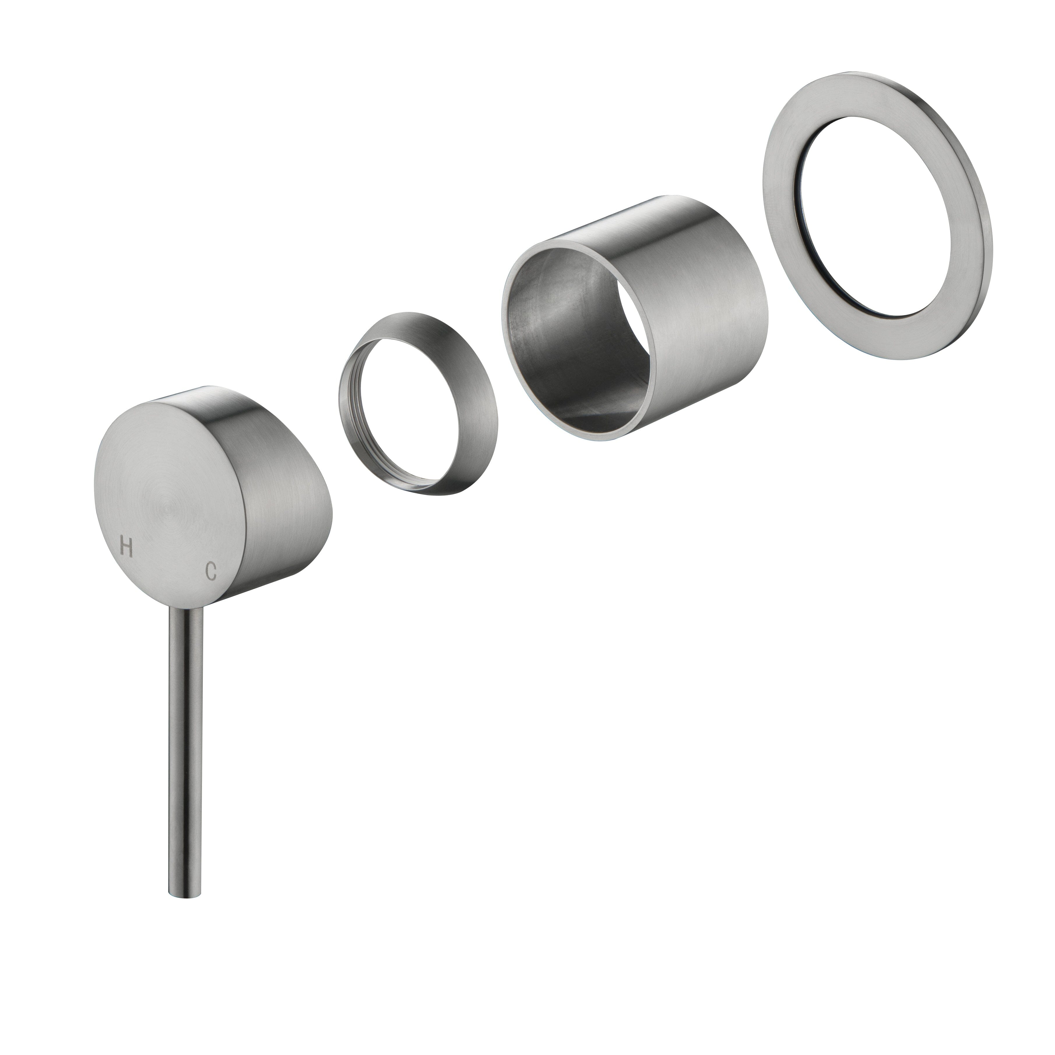 CLIO Round Shower / Bath Mixer Trim Kit Brushed Nickel Tapware Arova 