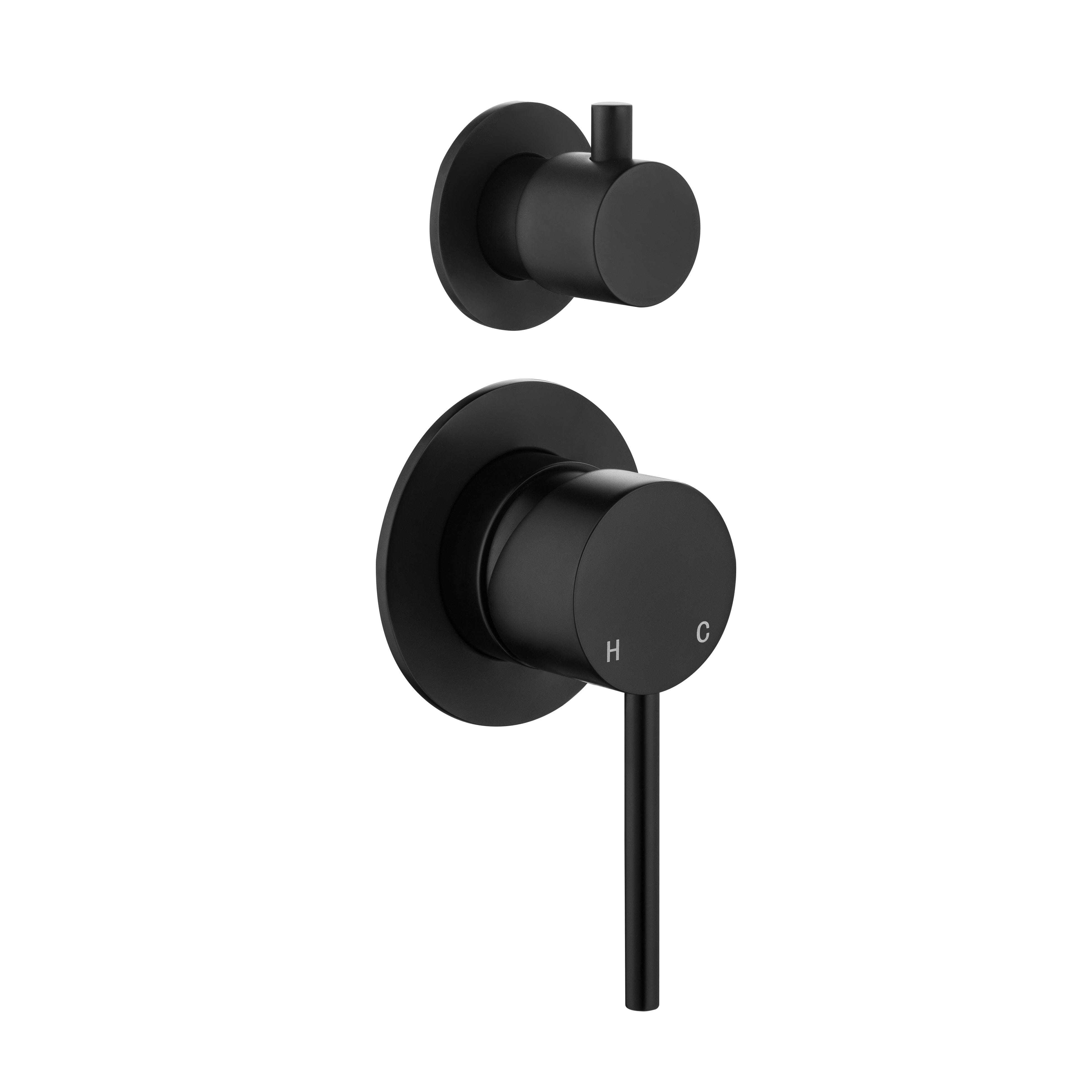 CLIO Shower / Bath Mixer with Divertor Matte Black AROVA 