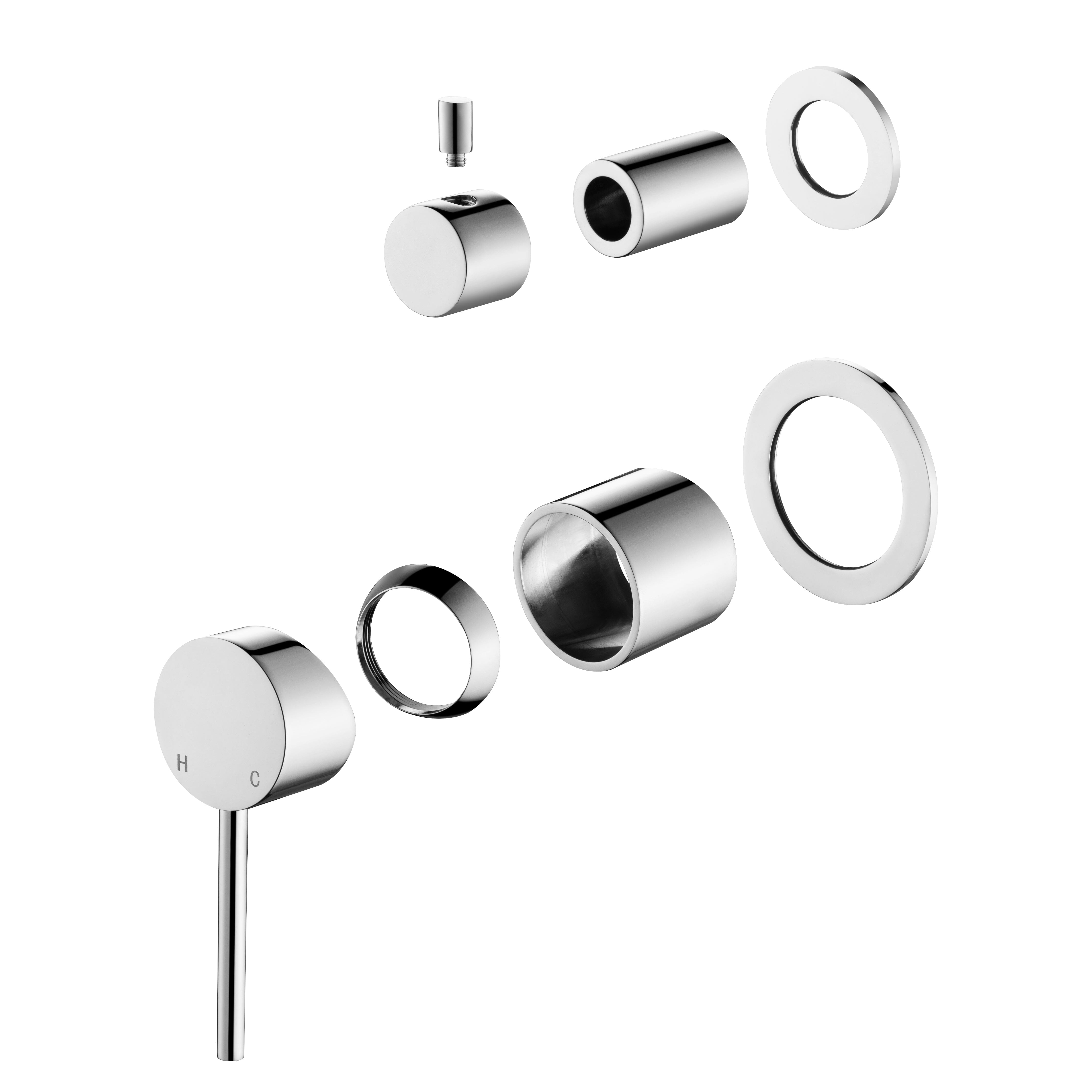 CLIO Shower / Bath Mixer with Divertor Trim Kit Chrome Tapware Arova 