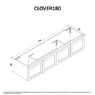 CLOVER 180cm Wall Hung Bathroom Vanity Vanities & Mirrors Arova 