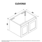 CLOVER 60cm Wall Hung Bathroom Vanity Vanities & Mirrors Arova 