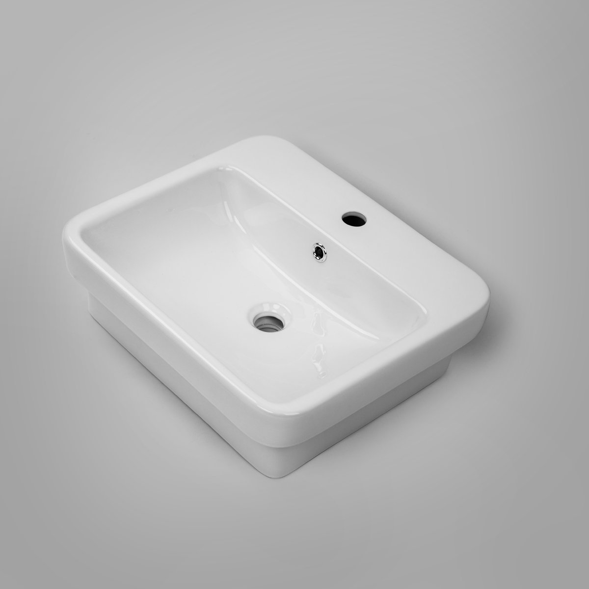 CoCo Half Inset Basin Soft Corners 1 Tap Hole Basins ECT 