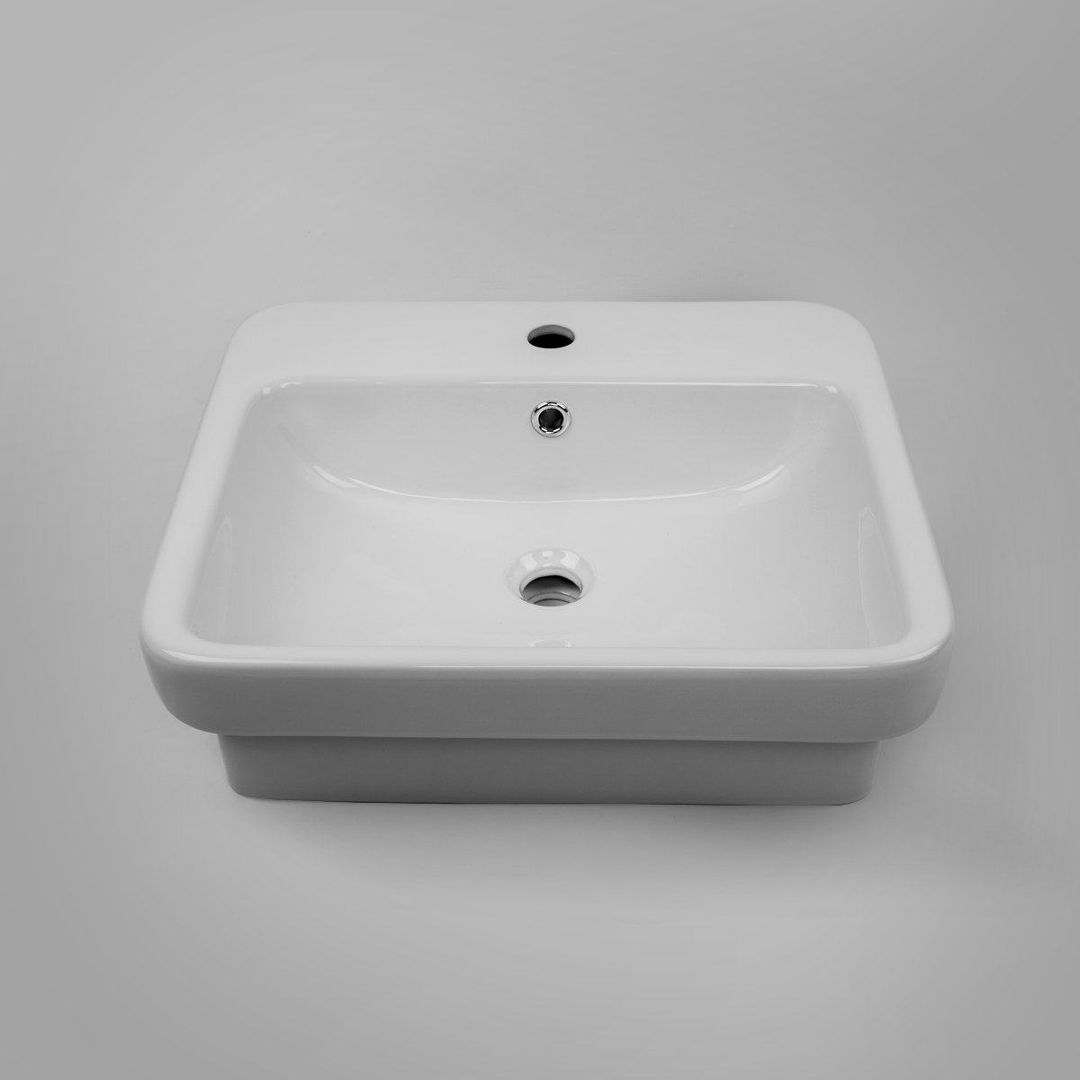 CoCo Half Inset Basin Soft Corners 1 Tap Hole Basins ECT 