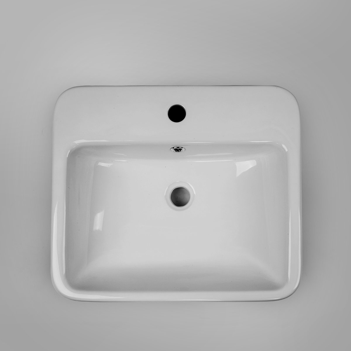 CoCo Half Inset Basin Soft Corners 1 Tap Hole Basins ECT 