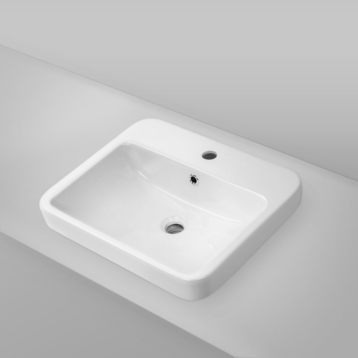 CoCo Half Inset Basin Soft Corners 1 Tap Hole Basins ECT 