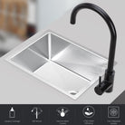 COMO Gooseneck Kitchen Mixer Black Tapware Arova 