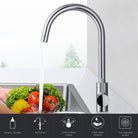 COMO Gooseneck Kitchen Mixer Chrome Tapware Arova 