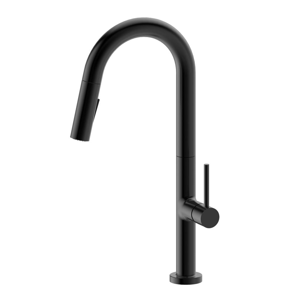 COMO Pull Out Kitchen Mixer with Veggie Spray - Matte Black Tapware Arova 