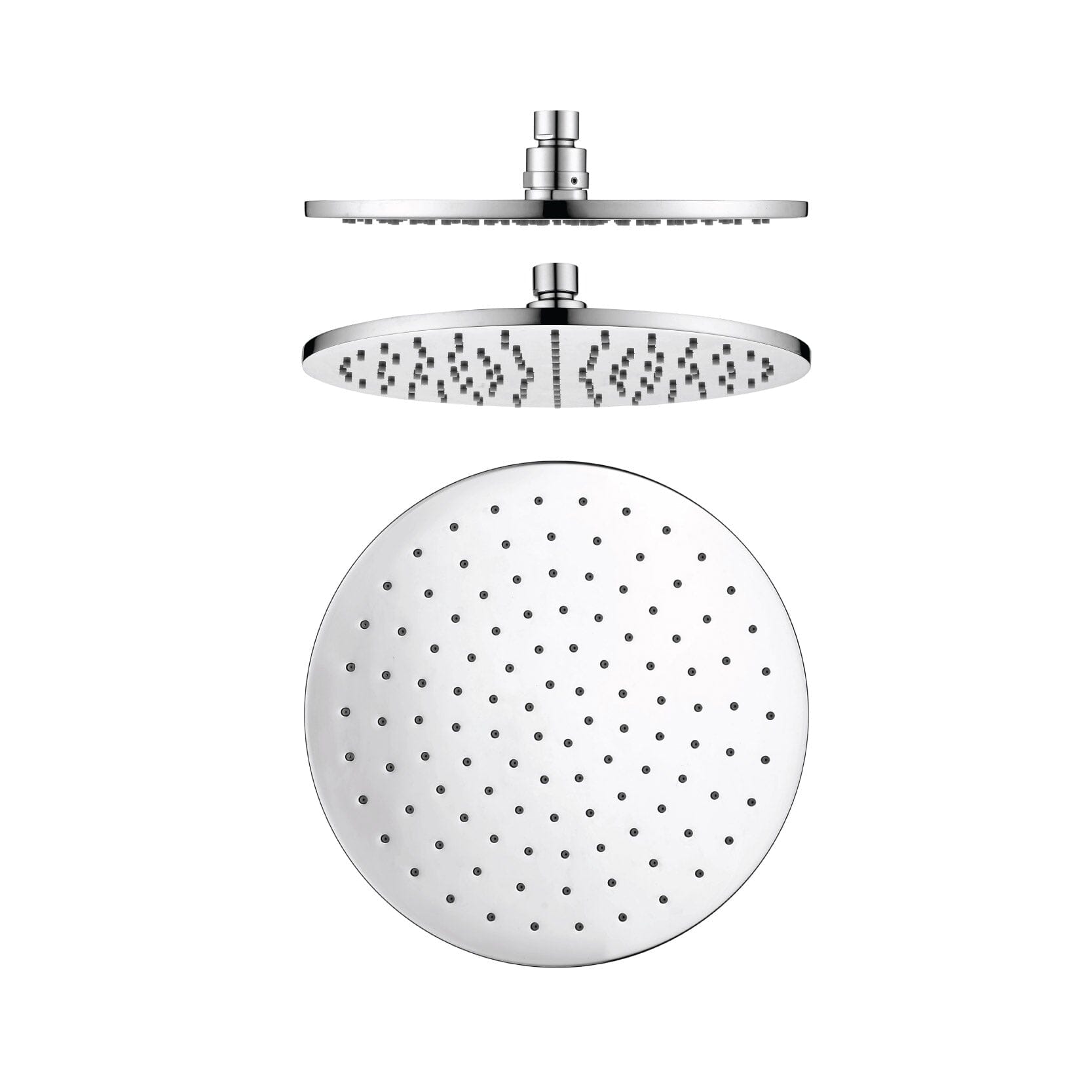 COMO Round Shower Head Rose 250mm Brushed Nickel Showers Arova 