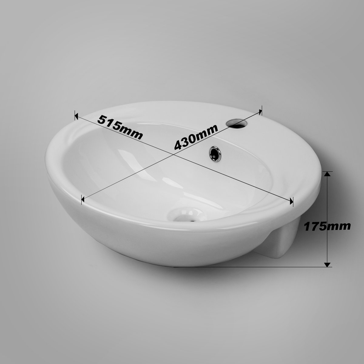 COMO Semi Recess Round Basin Basins ECT 