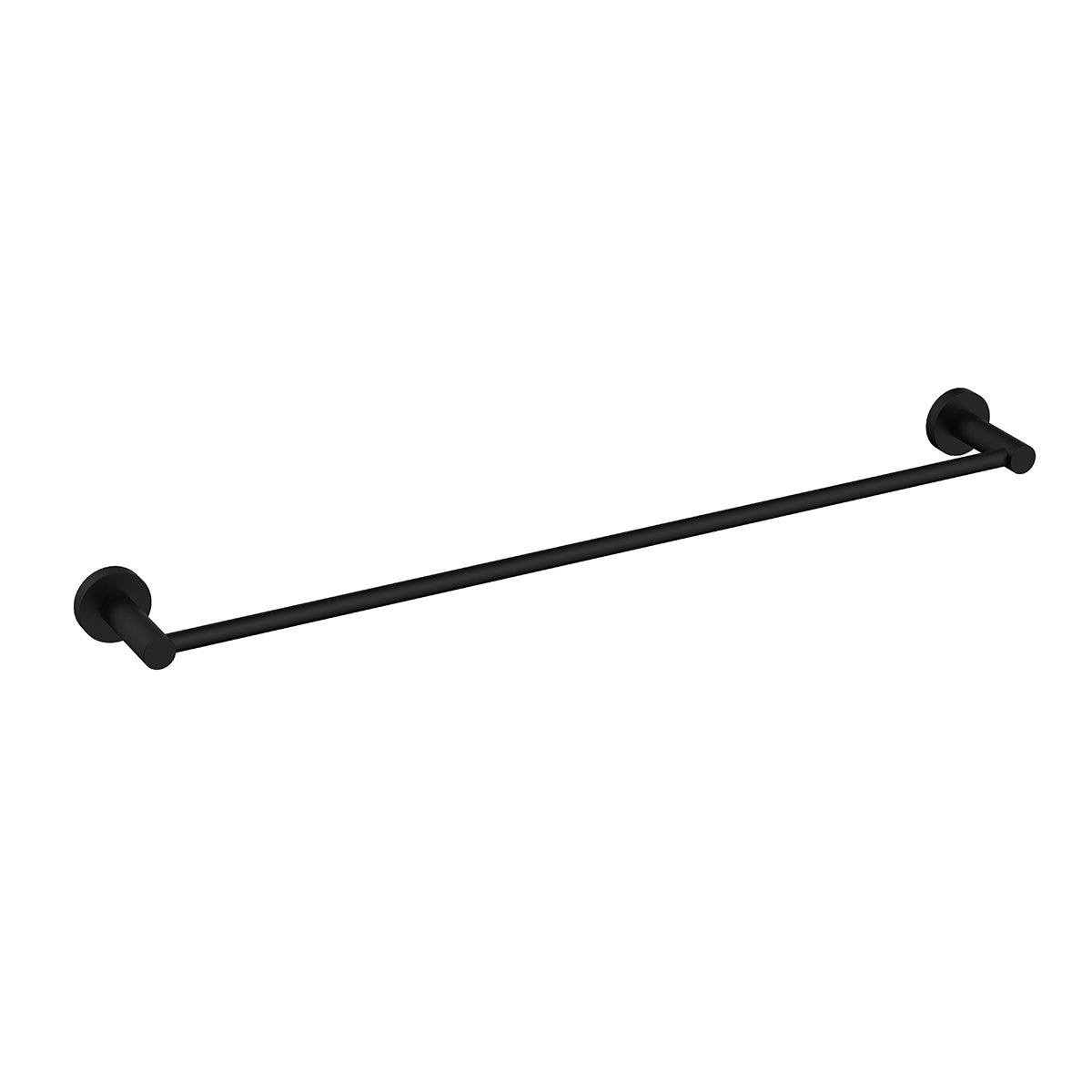 COMO Single Towel Rail 600mm Matte Black Accessories Arova 