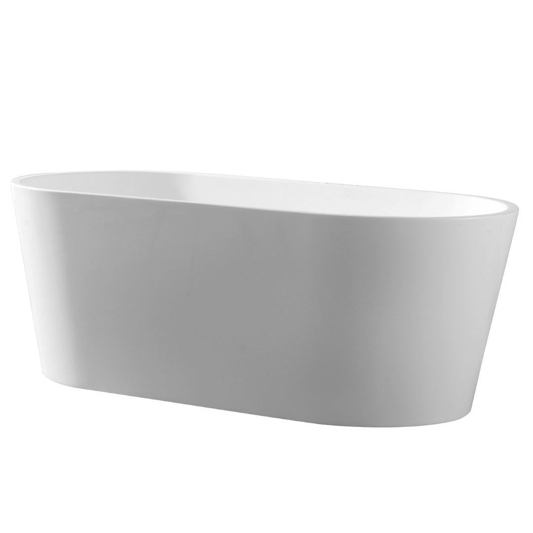 CORA 1200mm Oval Freestanding Bath Gloss White Baths AROVA 