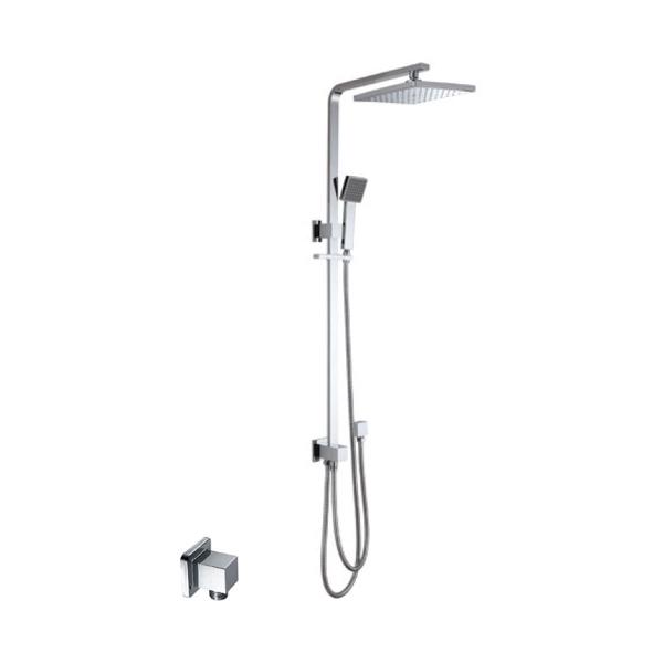 Cube brass shower head on rail with hand spray - TP1500 Showers ECT 