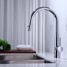 Dolce Pull Out Kitchen Mixer Tap with Veggie Spray Chrome Tapware Nero 