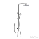 Dual Shower Rail with Rain Fall Head - Round Chrome showers Bella Vista 