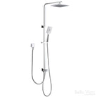 Dual Shower Rail with Rain Fall Head - Square Chrome showers Bella Vista 