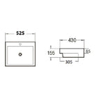 FABBRIS II Semi Recess Square Basin Basins ECT 