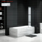 Fully Frameless - Over Bath Screen - Fixed Shower Panel Brushed Nickel Baths Bella Vista 