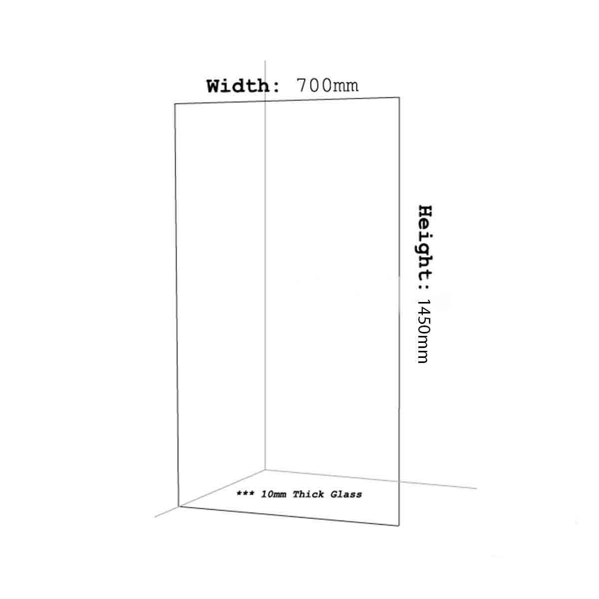 Fully Frameless - Over Bath Screen - Fixed Shower Panel Showers Shower Screen 