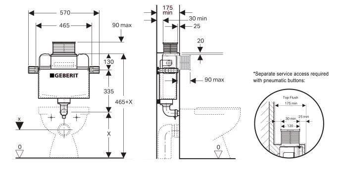 Geberit Kappa Undercounter Concealed Cistern Toilets Geberit 