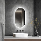 Gemini Oval Backlit LED Bathroom Mirror 90cm x 45cm Vanities & Mirrors Arova 