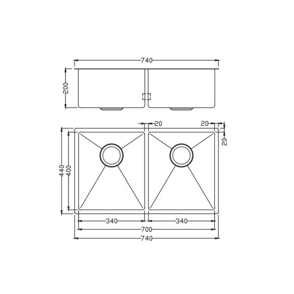 Infinity Plus Sinks – PVD-7444CL Sinks InfinityPlus 