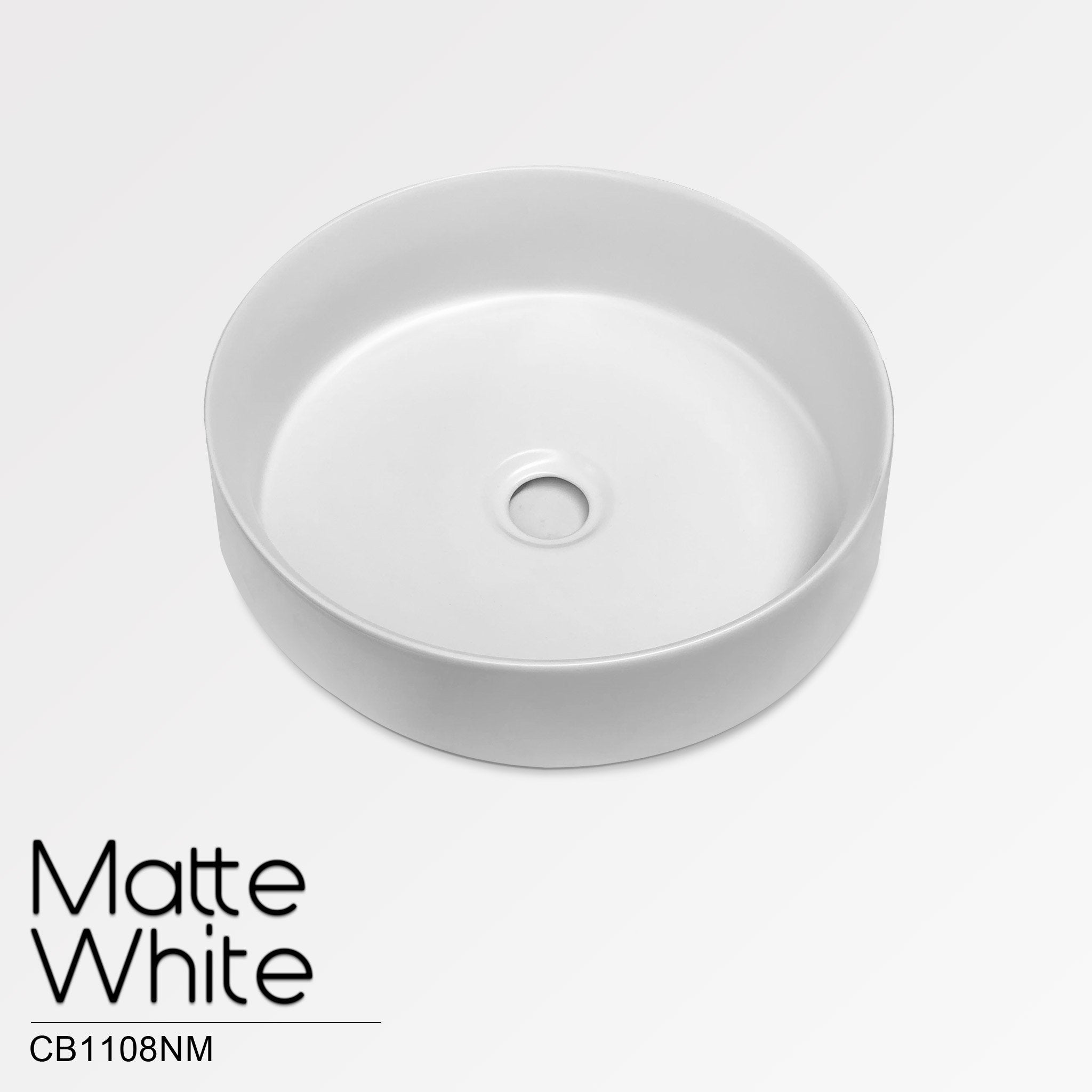 Jess 36 Round Basin Above Counter Matte White Basins Arova 