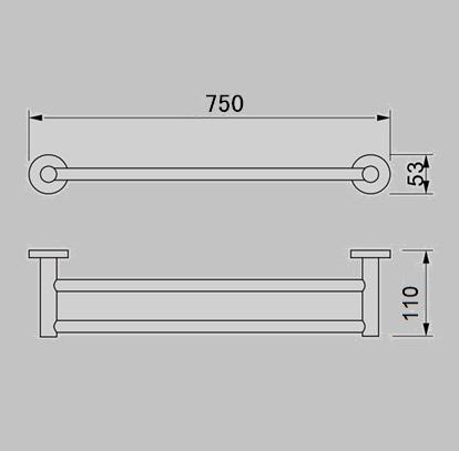 JESS double towel rail in Chrome Accessories ECT 