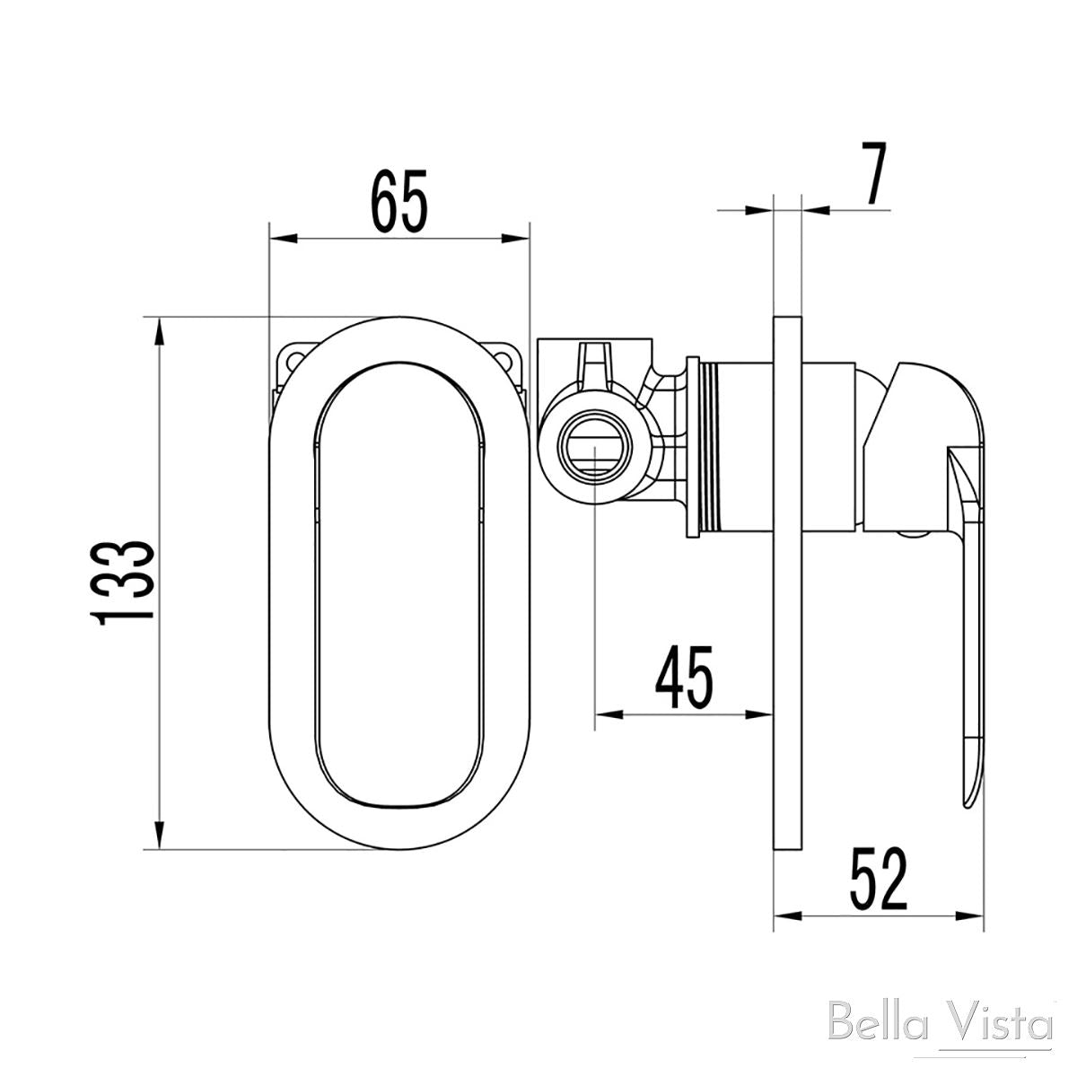 KARA Wall Mixer Chrome Tapware Bella Vista 