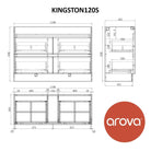 Kingston 120cm Bathroom Vanity Centre Bowl Vanities & Mirrors Arova 