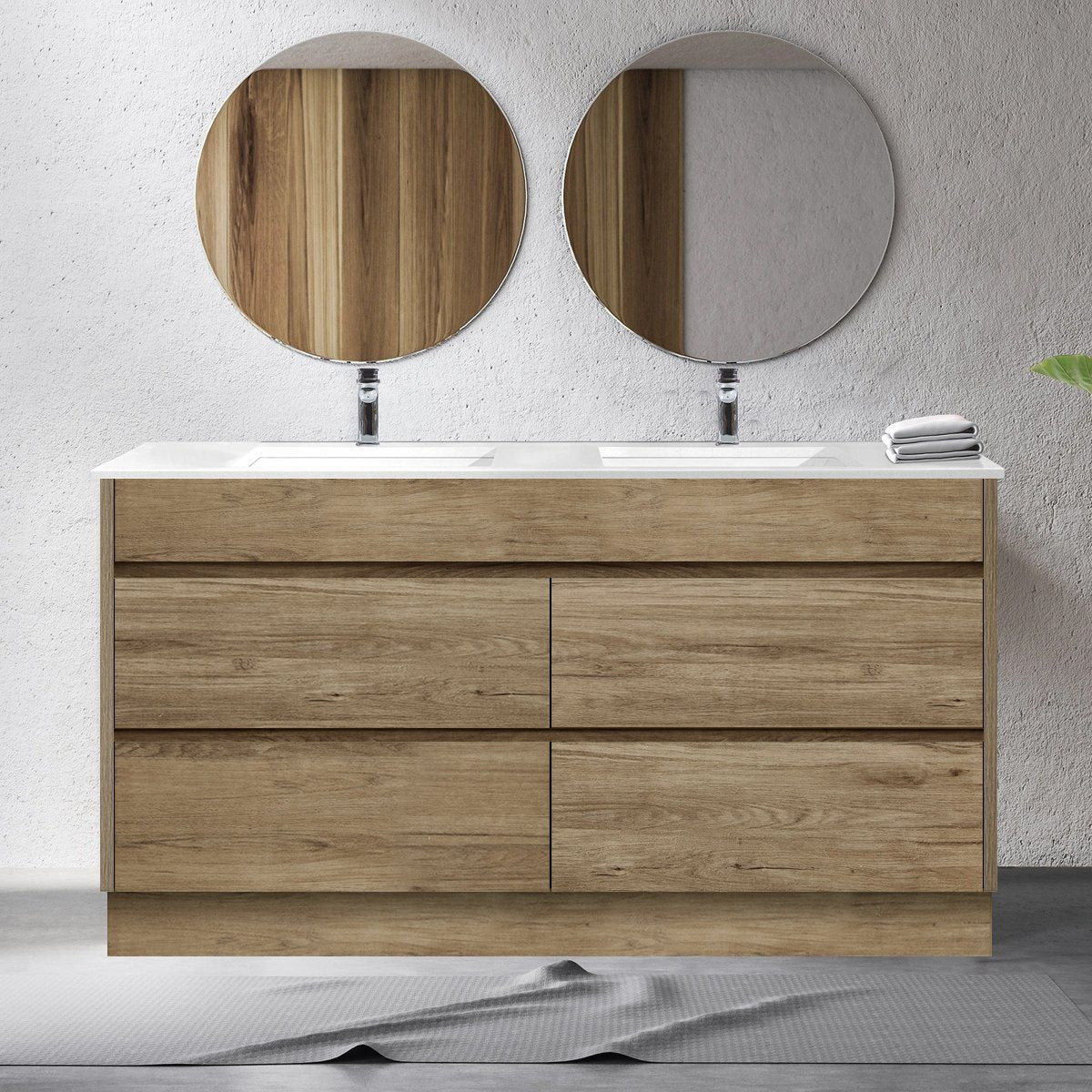 Kingston 150cm Bathroom Vanity Double Bowl Vanities & Mirrors Arova 