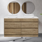 Kingston 150cm Bathroom Vanity Double Bowl Vanities & Mirrors Arova Bliss Quartz Stone Top 2XCB1201N-Square Gloss White Basin 